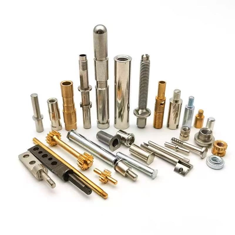 Small brass CNC turned parts — threaded inserts, knurled nuts and compact connectors for OEM assemblies