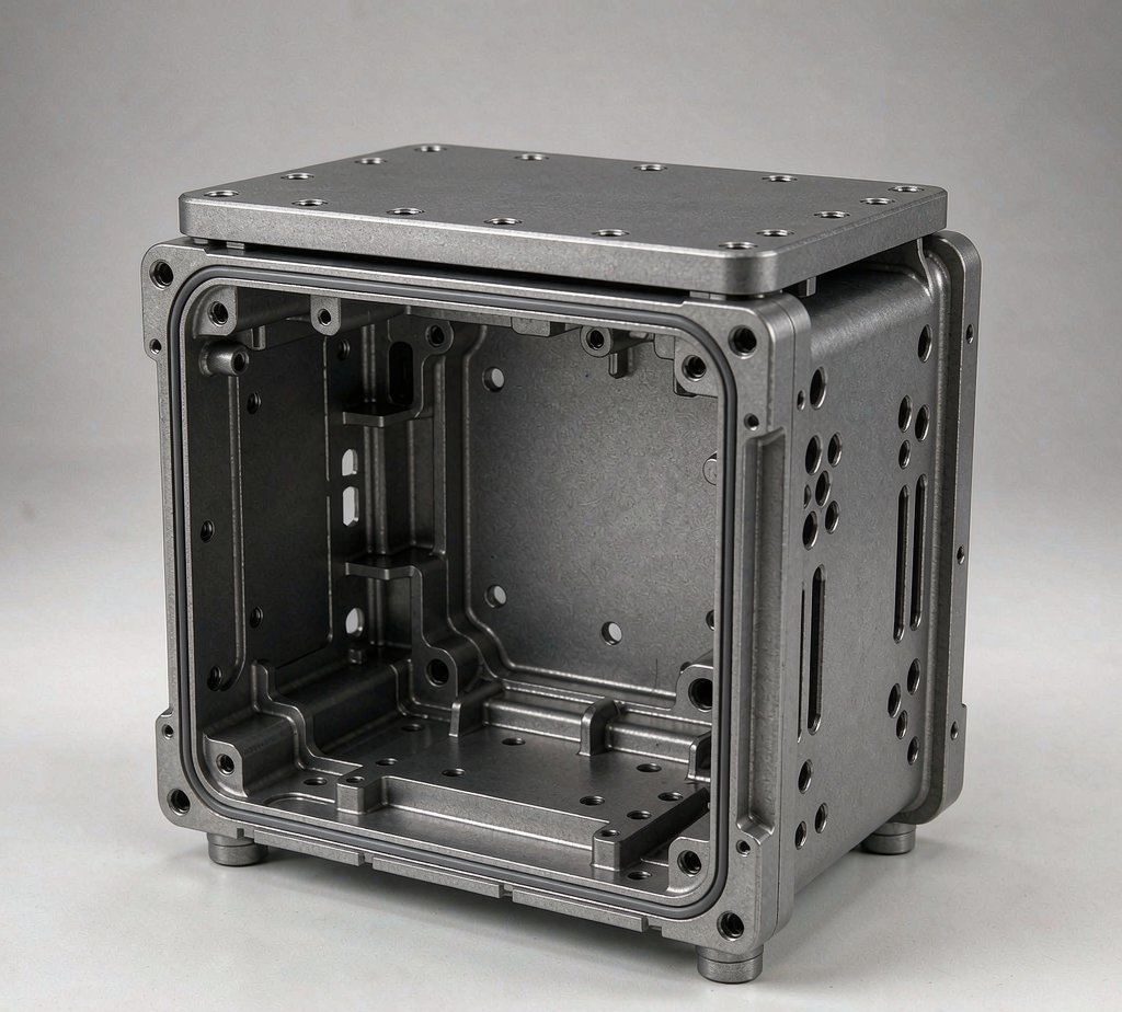 Aluminum robotics housing enclosure with complex internal pockets