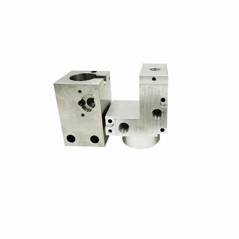 Custom aluminum 6061 CNC milled manifold block housings