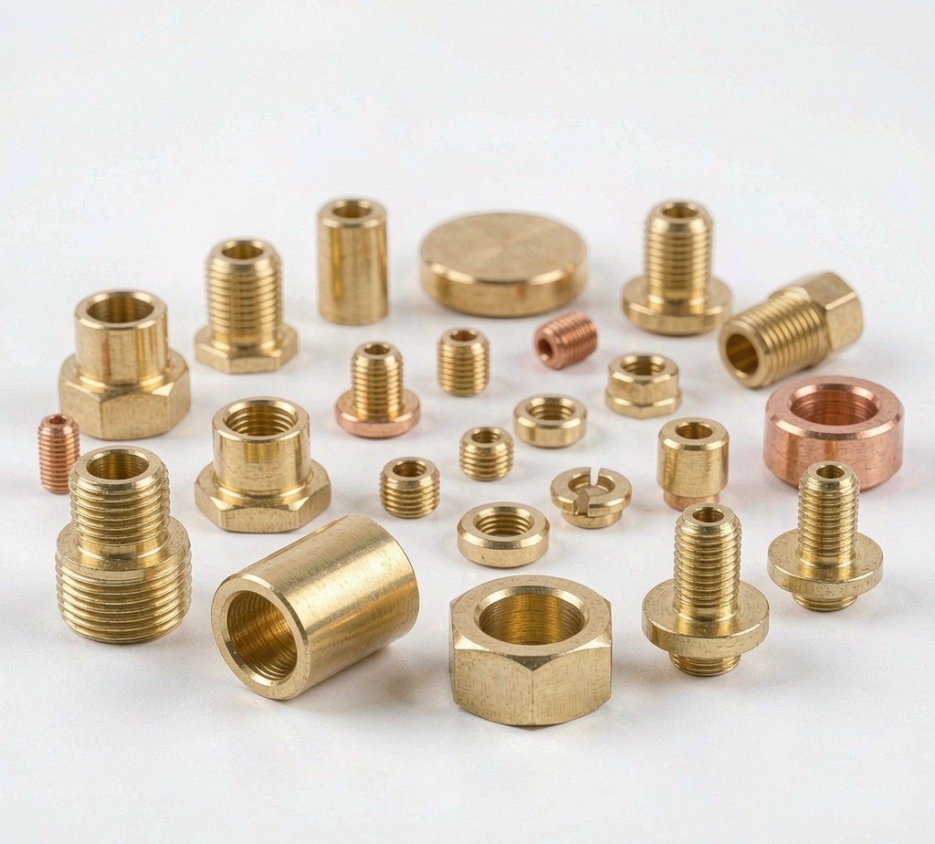CNC machined brass and copper parts