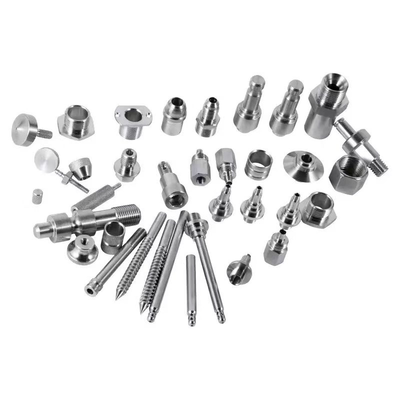 Stainless steel CNC turned hex nuts, standoffs and hex-profile parts for industrial assemblies